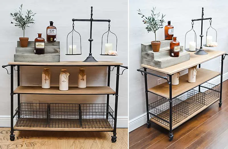 Factory Cart Console Table