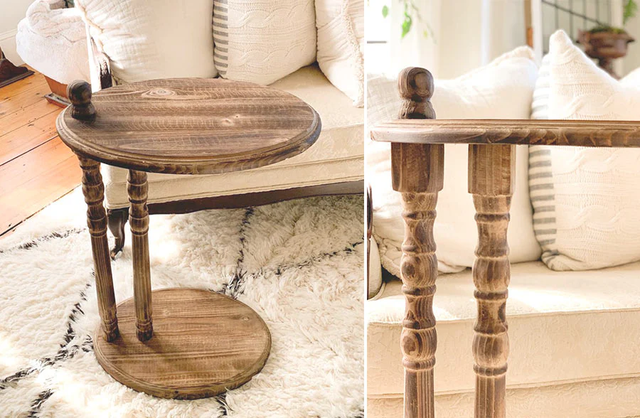 Wooden Sofa Slide Table