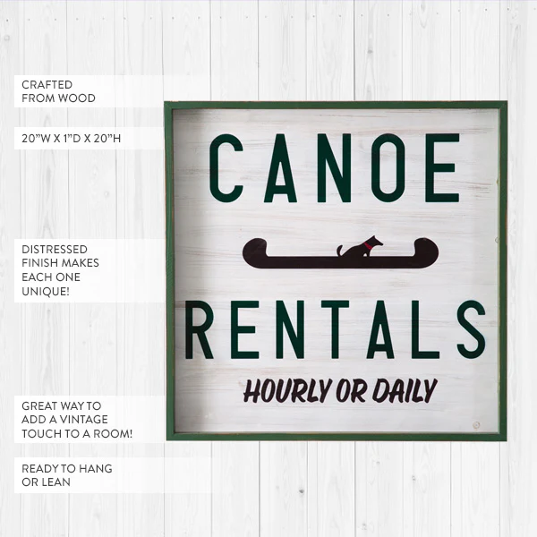 Canoe Rentals Sign
