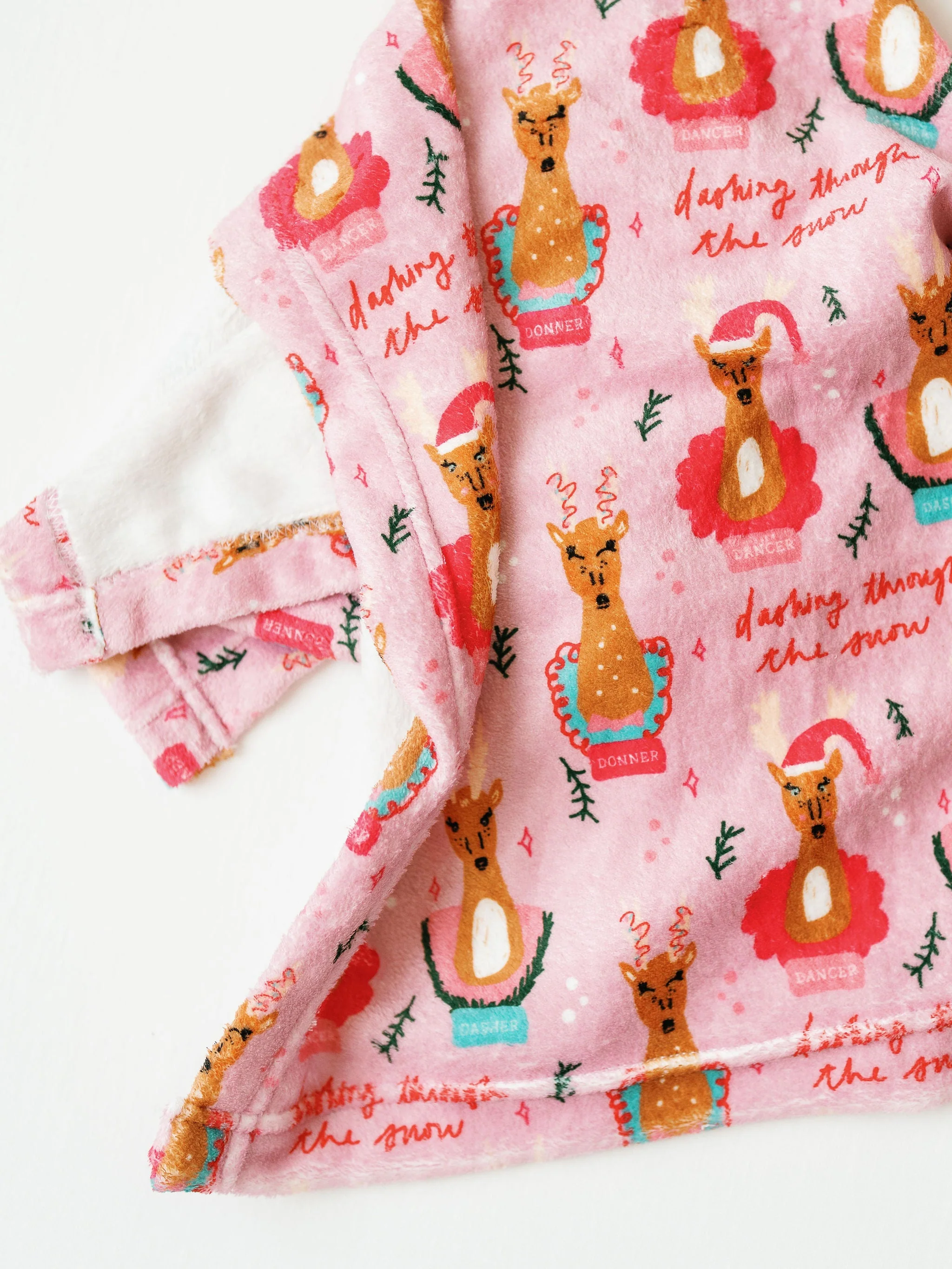 Santa's Favorite Reindeer 30x40 Blanket + Bag Set