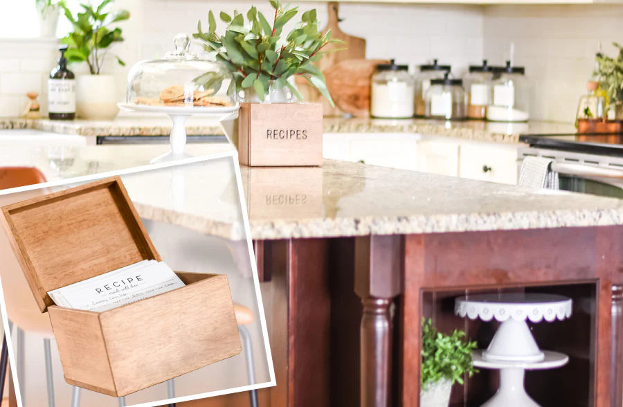 Wooden Recipe Box