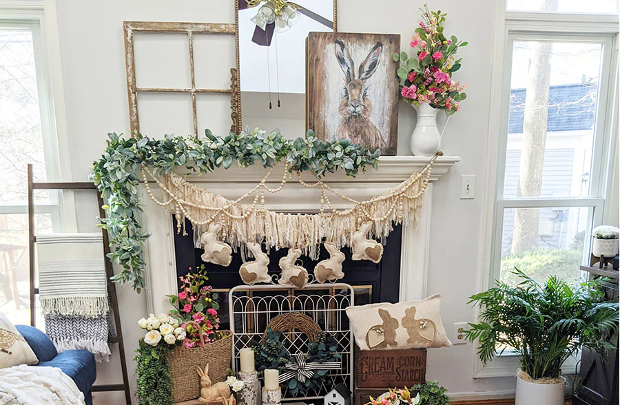 Mixed Floral Spring Swag