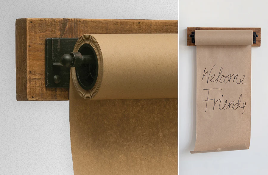 Rustic Wooden Slat Note Roll