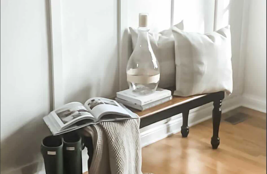 Rattan Wrapped Glass Vase