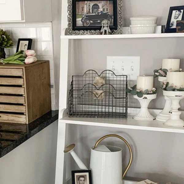 Letters In Aged Nickel Mail Caddy