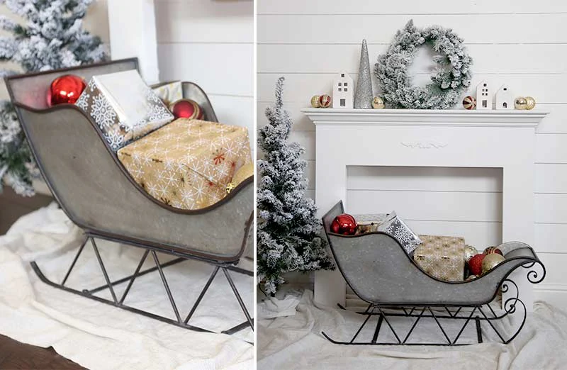 HUUUGE Tin Holiday Sleigh