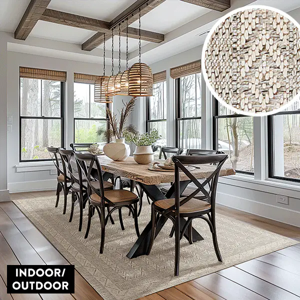 All Weather Desert Tan Vintage Rug, Choose Your Style