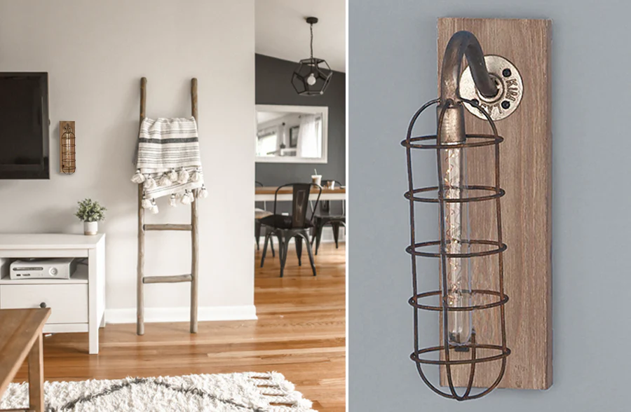 Caged LED Wall Sconce