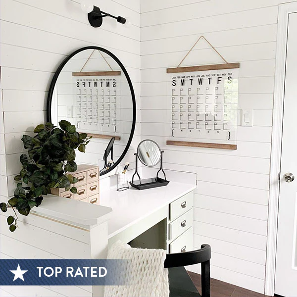 HUGE Dry Erase Wooden Framed Wall Calendar