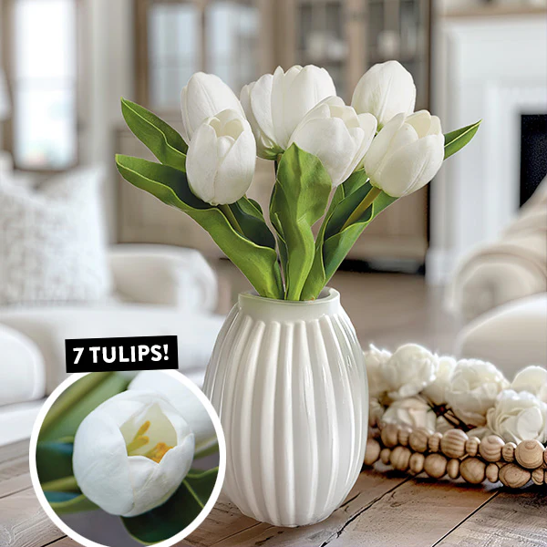 Real Touch Faux Tulip Flower Arrangement