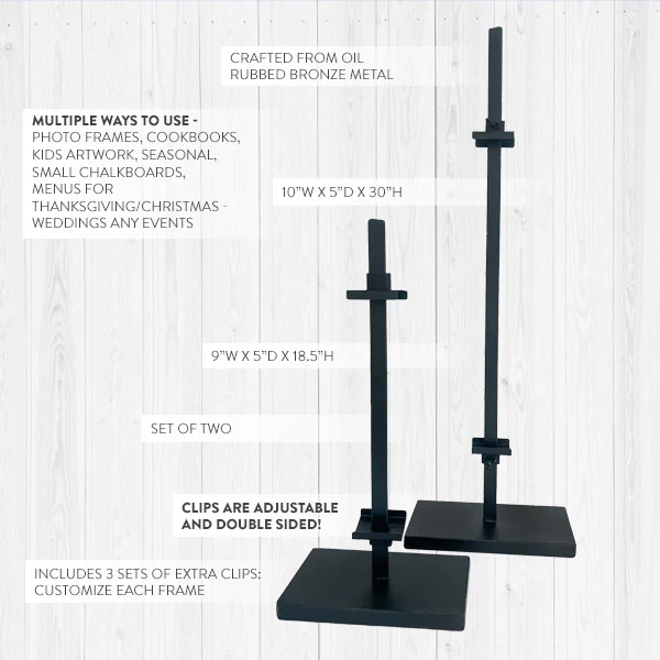 Double Sided Customizable Metal Artist Easel, Set of 2