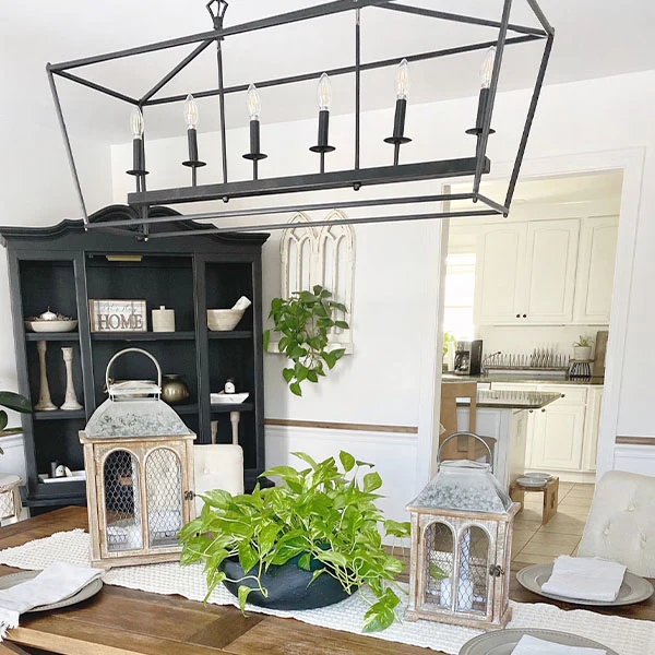 LARGE Chicken Wire Arched Wooden Lanterns, Set of 2