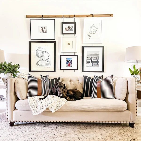 DIY Hanging Gallery Wall Rail, Set of 2