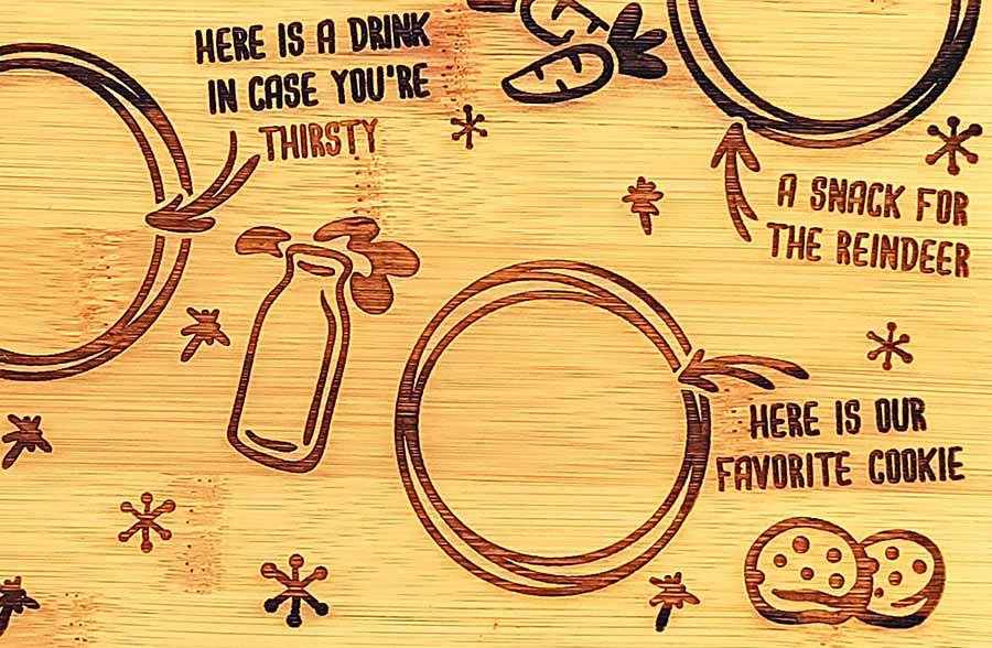 Dear Santa Laser Engraved Bread Board | Handmade in the USA