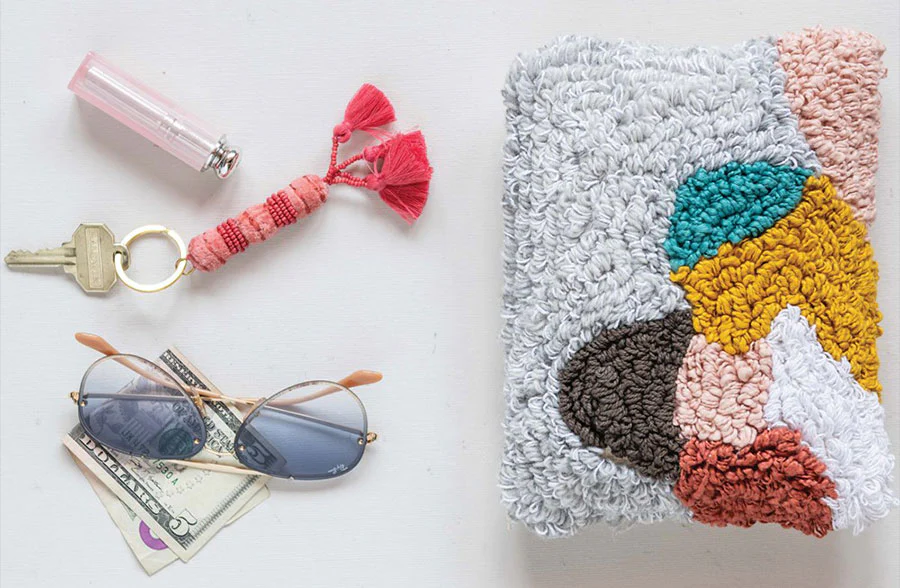 Multi-Color Cotton Zip Pouch