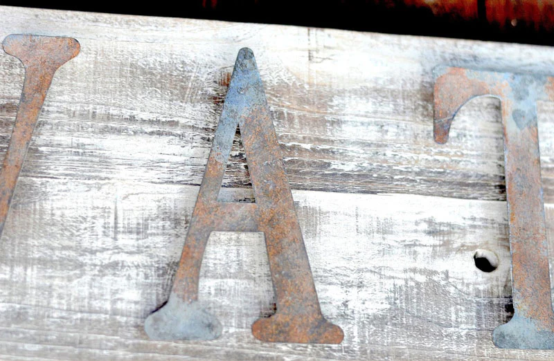 Wood and Metal Private Sign