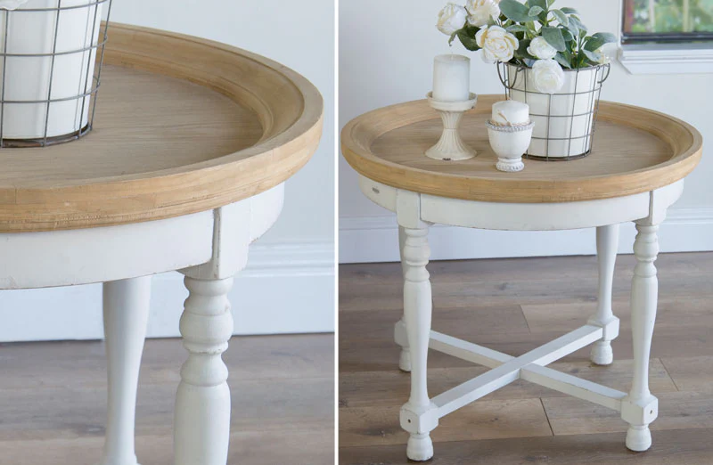 Distressed Natural Stonewash End Table