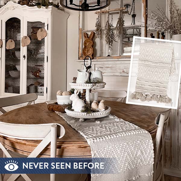 High and Low Textured Table Runner