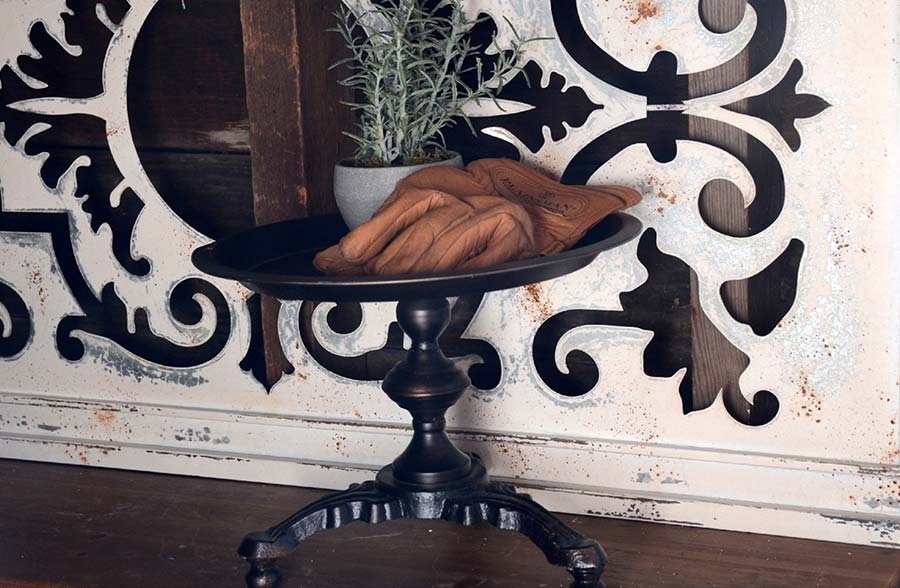 Ornate Metal Pedestal Riser