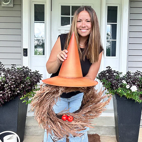 25 Inch Pampas Grass Harvest Wreath