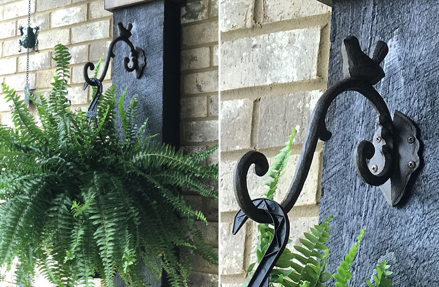 LARGE Cast Iron Bird Hook, Set Of 2