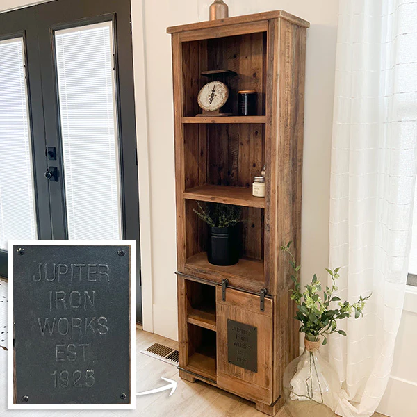 67 Inch Tall Wood Cabinet with Sliding Door