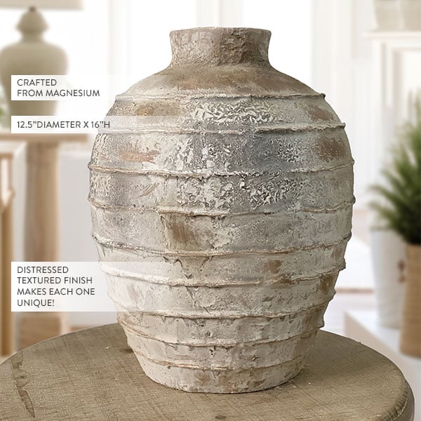 HUGE Hand Made Textured Vase