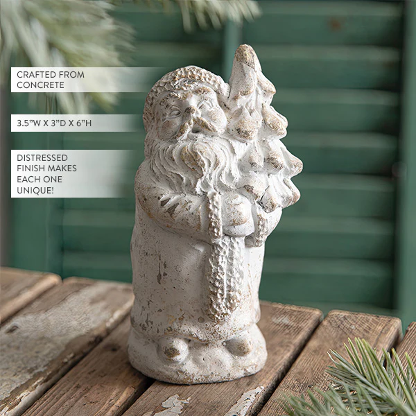 Father Christmas with Tree Figurine