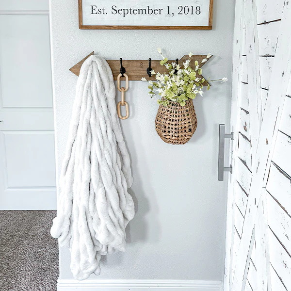 Ruched Faux Fur Throw Blanket