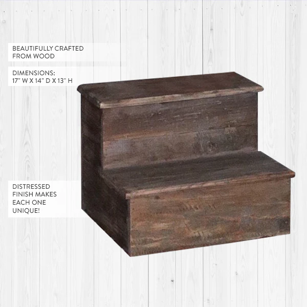Rustic Stair Stepping Stool