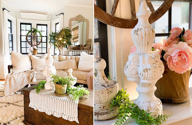 Chippy Distressed Finial