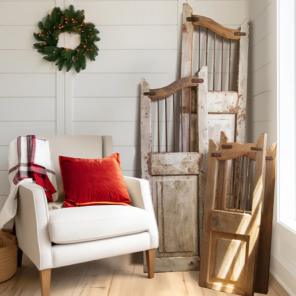 Repurposed Matching Wood and Iron Saloon Swing Doors, Set of 2