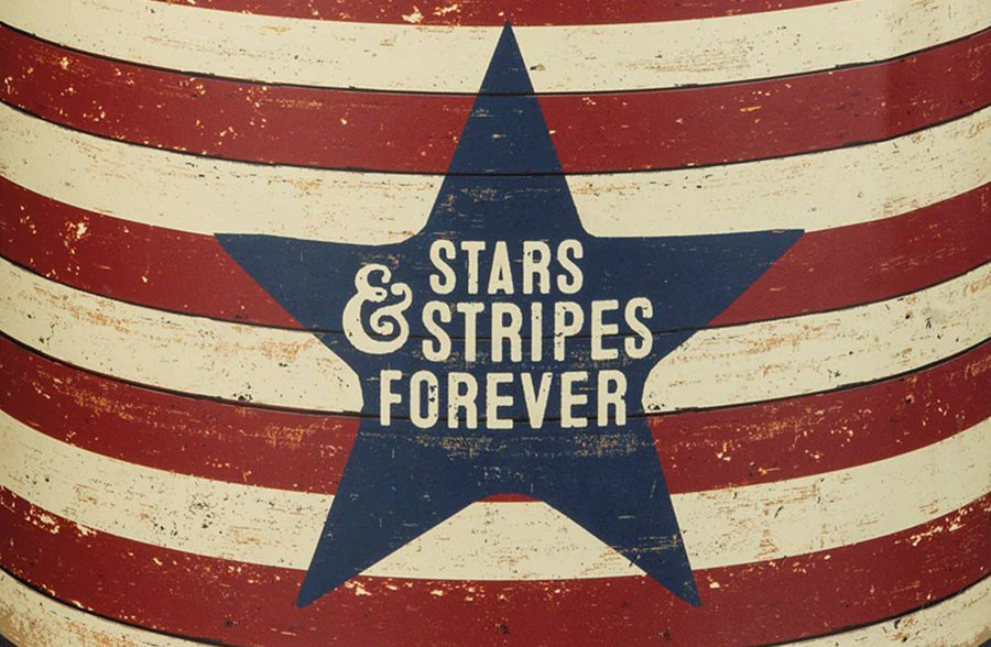 Stars & Stripes Galvanized Bucket Set