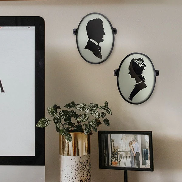 Vintage Inspired Cameo Plaques, Set of 2