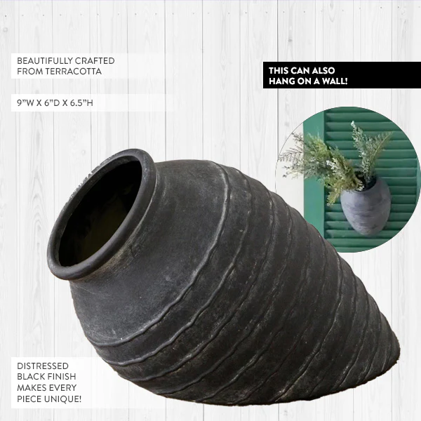 Black Terracotta Vase
