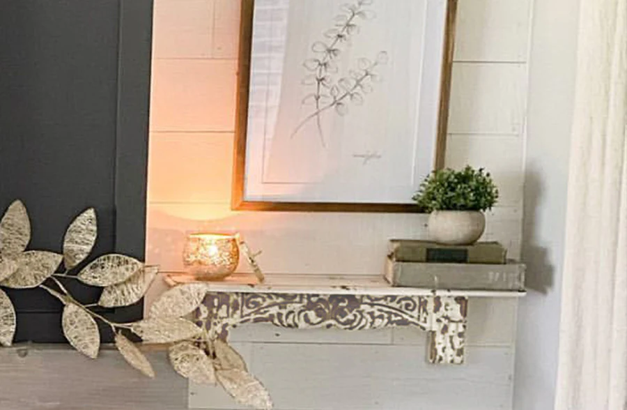 Chippy European Carved Wall Shelf