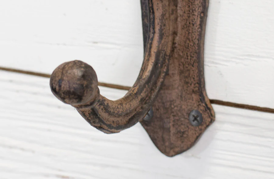 Cast Iron Double Wall Hook, Set of 2