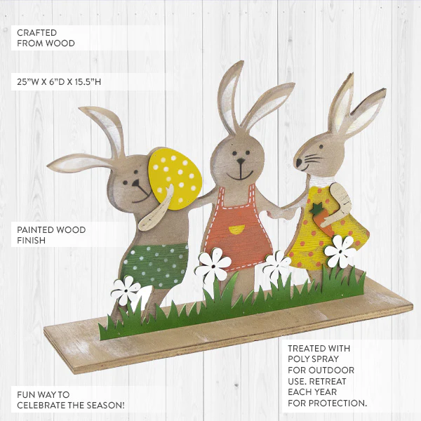 Joyful Bunny Family Easter Decor