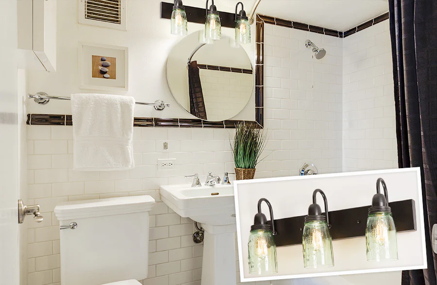 Mason Jar Vanity Lamp