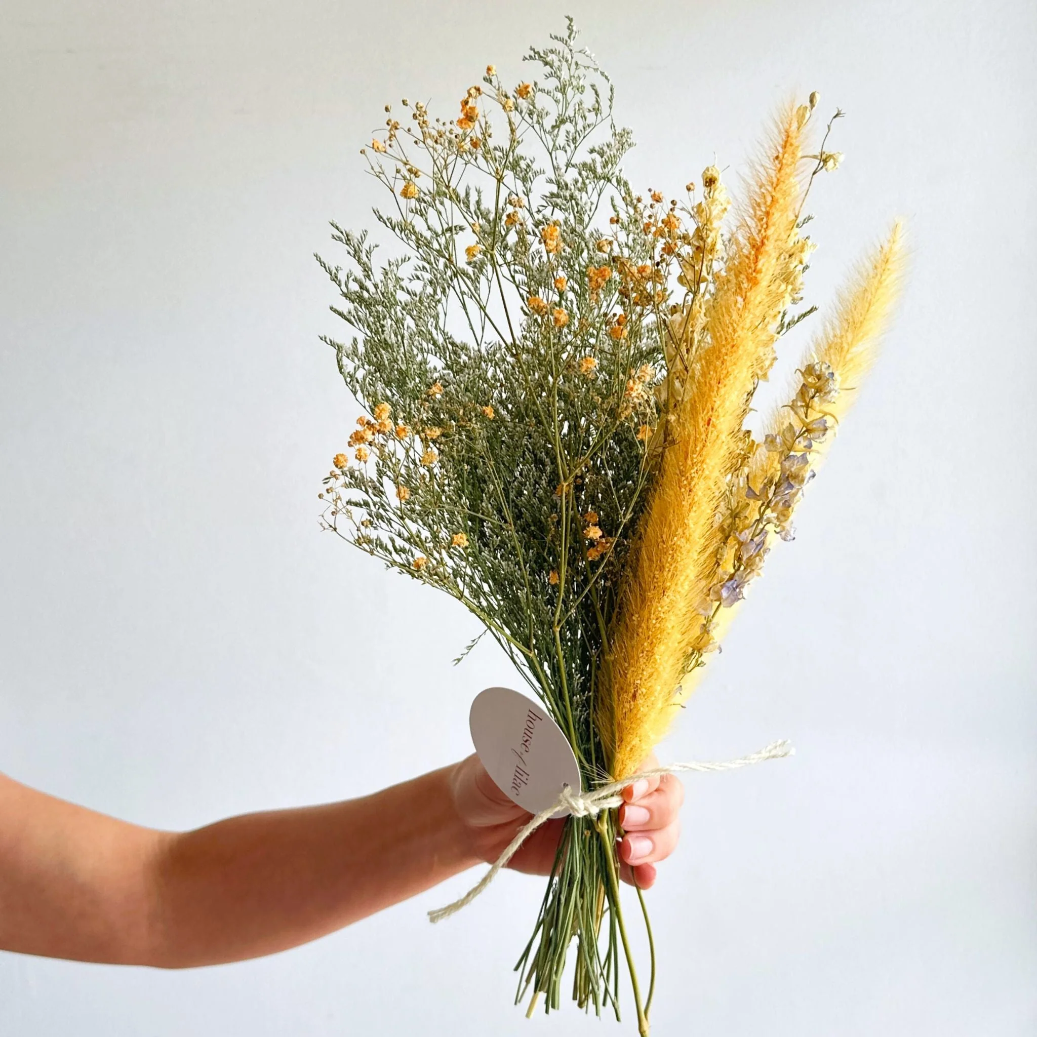 Dried Fountain Grass & Gypso Bouquet