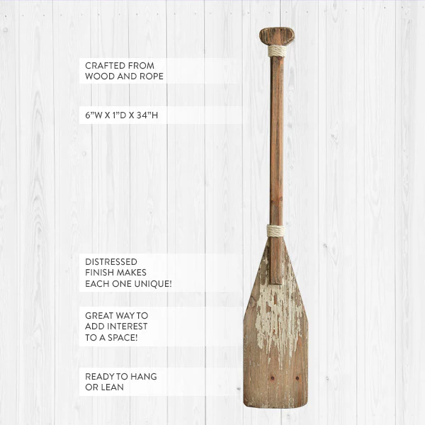 Reclaimed Wood Wall Oar