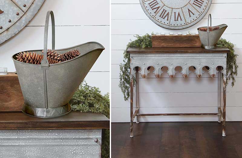 Decorative Metal Coal Scuttle