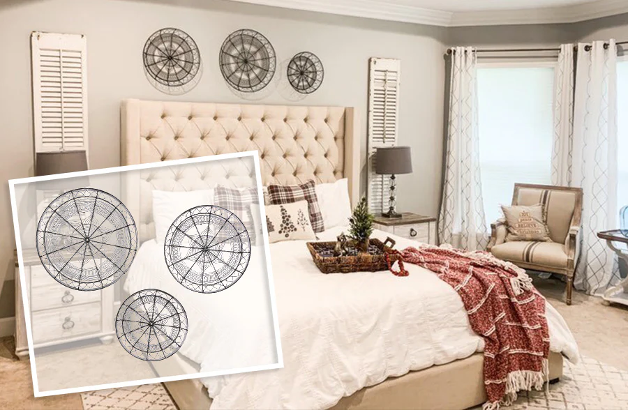 Wire Basket Wall Decor, Set of 3