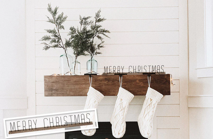 Metal Merry Christmas Tabletop Decor