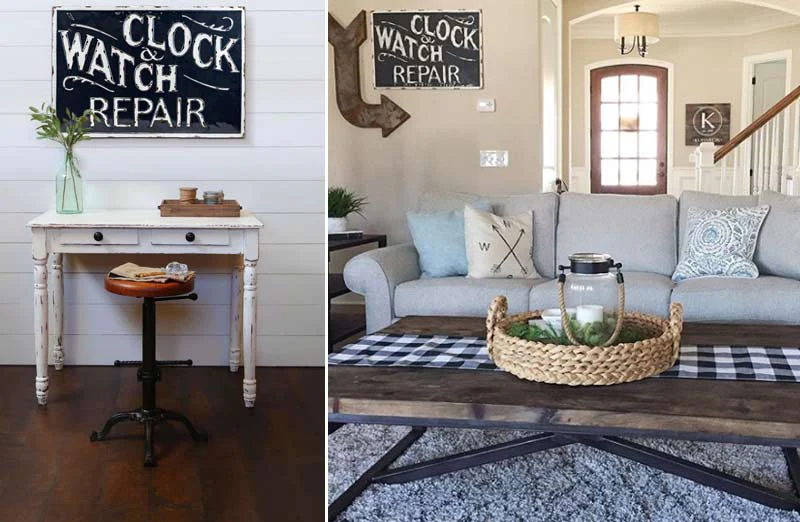 Metal Clock & Watch Repair Sign