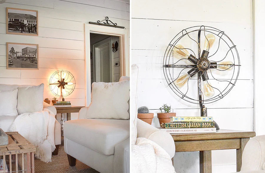 Antique Re-purposed Fan Light