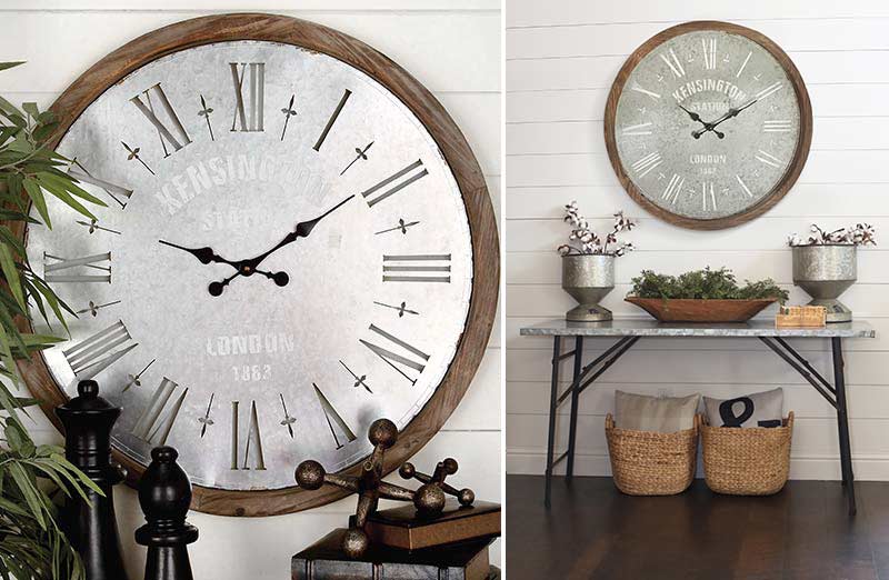 *HUUUGE* Rustic Kensington Station Clock