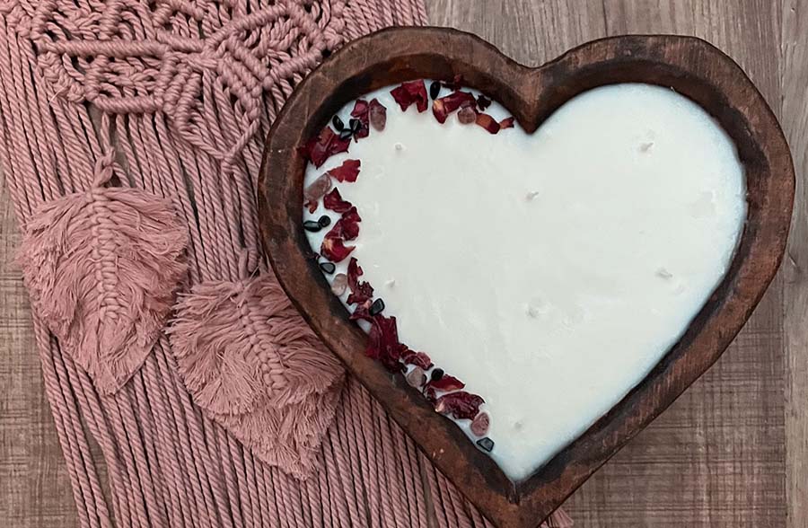 Heart-Shaped Dough Bowl Candle | Made in USA