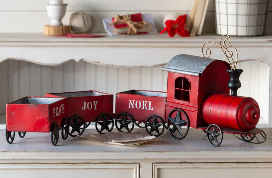 41 Inch Long Red Christmas Train