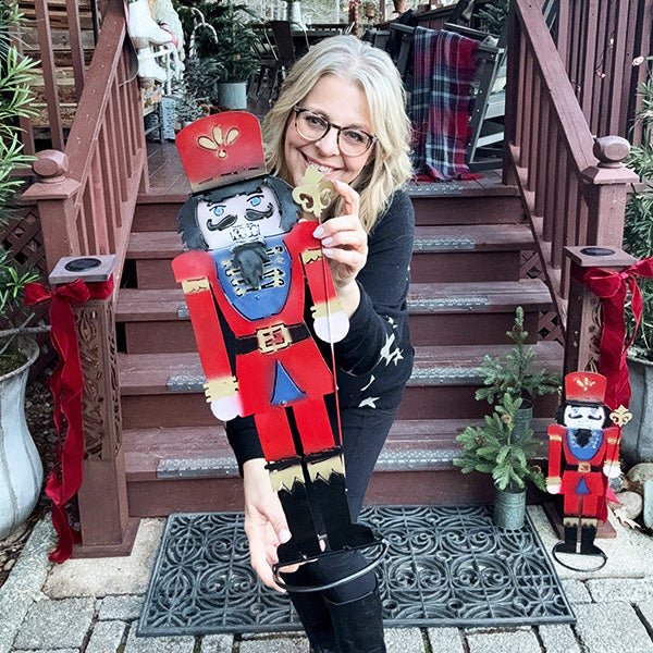 Large Metal Cutout Nutcracker Soldier